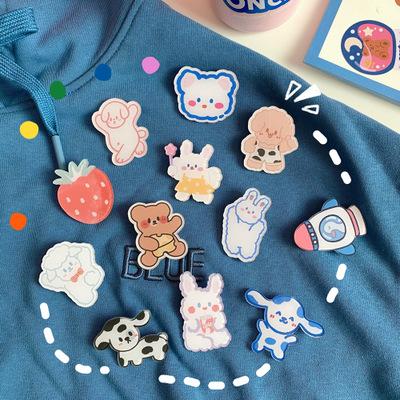 China 2021 Amazon easy top selling brooch custom wholesale Japanese creative cartoon animal acrylic brooch for sale