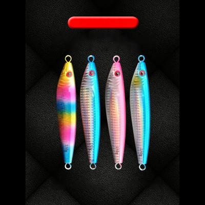 China XINAJL018 Metal Lead Shore Cast Slow Bait Saltwater 3D Eyes Metal Sequins Slow Building Lead Lure for sale