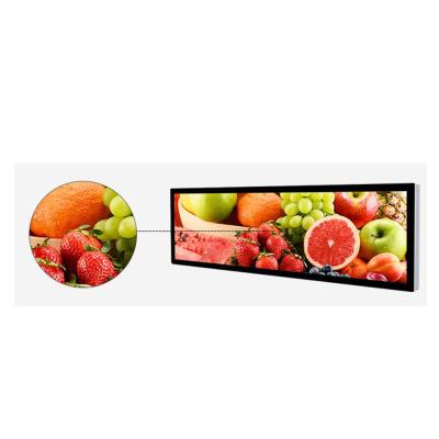 China Enclosure High Brightness Endurable Size Customized Shelf Stretched Square Type LCD Display Large Screen Bar Monitor Digital Signage Players for sale