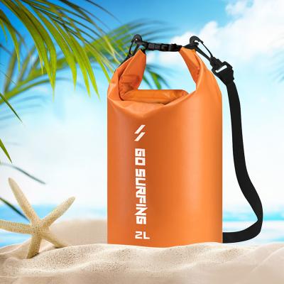 China Water Resistant PVC Tarpaulin 2L 5L 10L 20L 30L 40L Fitness Dry Bag Beach Bag Custom Swimming Waterproof Outdoor Backpack ASRQGOAL Logo Printed for sale