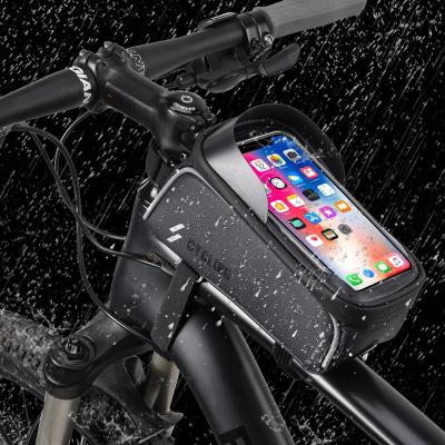 China Water Resistant ASRQGOAL Bicycle Bag Cycling Top Colorful Front Tube Frame Bag Waterproof Phone Sports Storage Touch Screen MTB Road Bike Bags for sale