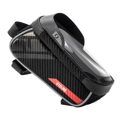 China Water Resistant ASRQGOAL Bike Phone Front Frame Bag Waterproof Phone Mount Bag Phone Case Holder Cycling Top Tube Frame Bicycle Bag for sale