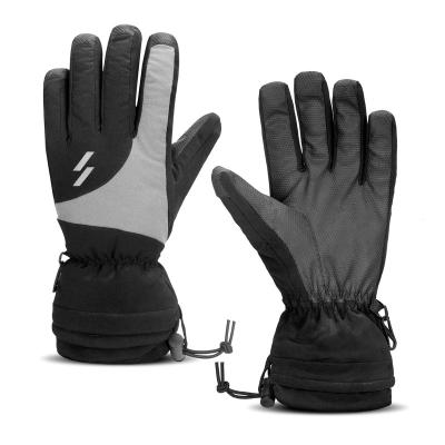 China ASRQGOAL Skiing Gloves Men Women Running Cycling Driving Long Finger Black Warm Fleece Touch Screen Non-Slip Winter Gloves for sale