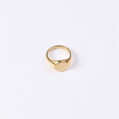 China New Trendy Indifference Style Stainless Steel Rings Elegant Women Shiny Trendy Outer Rings for sale