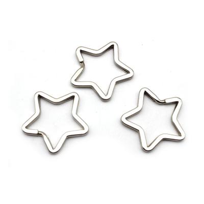 China Flat Key Chain Souvenir Star Shape Slot Ring Key Ring Accessories for sale