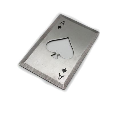 China Sustainable Stainless Steel Playing Card Poker Beer Bottle Opener for sale