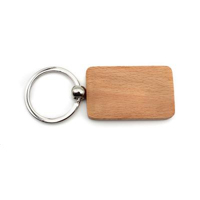 China China Customized Laser Engrave Logo Wooden Keychain Blank Wood Keychains For DIY Craft for sale