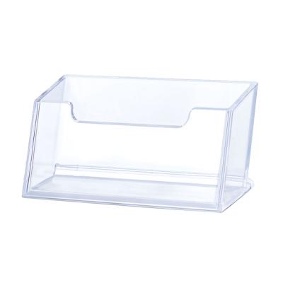 China Custom Cheap Acrylic Business ID Credit Card Holder Storage Display Stand For Office Hotel for sale