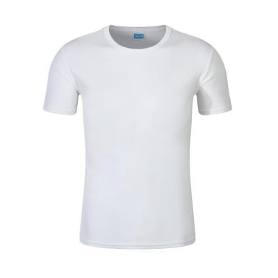 China QUICK DRY QUICK DRY Men Sports T-shirt Breathable Polyester Gym Fitness Fabric Running Sportswear for sale