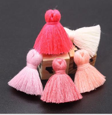 China Short Tassels Customize Wholesale 300 Colors 3CM Cotton Handmade Making Accessories Craft Pendant Tassels for sale