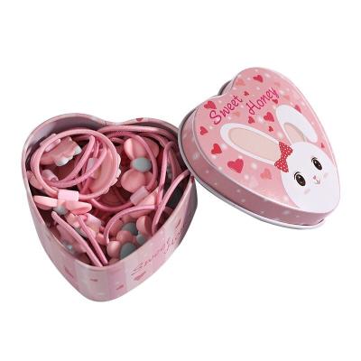 China Lovely New 20pcs/Box Gift Box Cute Packed Girls Cute Cartoon Hair Ties Elastic Hair Bands Headwear Scrunchies Elastic Bands Hair Accessories for sale