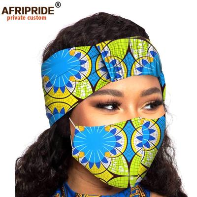 China Custom Made African Ankara European and American Style New 2 Pcs Set Elastic Hair Band Women Hair Accessories Cotton Headband for sale