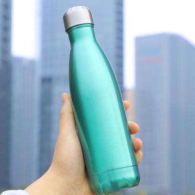 China PORTABLE Custom Logo Double Wall Stainless Steel Thermos Drinking Water Bottle for sale