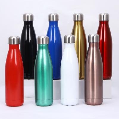 China PORTABLE custom logo double wall stainless steel brown powder coat water bottle no minimum for sale