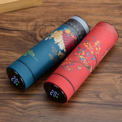 China Designer Double Wall Vacuum Flask Stainless Steel Sport LED Sustainable Outdoor Smart Water Bottle With Reminder To Drink Water for sale