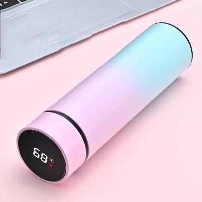 China Sustainable 500ml LED Smart Vacuum Insulated Cup Stainless Steel Thermos Flask Smart Water Bottle LED Display Temperature for sale