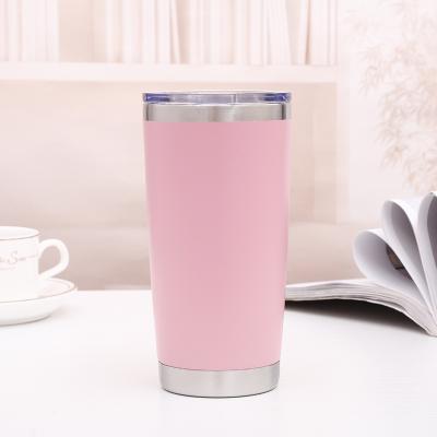 China Sustainable 20oz 30 oz Bulk Custom Logo Tumblers Pink Cold Drink Tumbler for sale