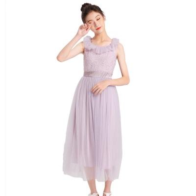 China Anti - Static Real Sample Dress Pictures For Ladies , Girls Teens Floral Dress for sale