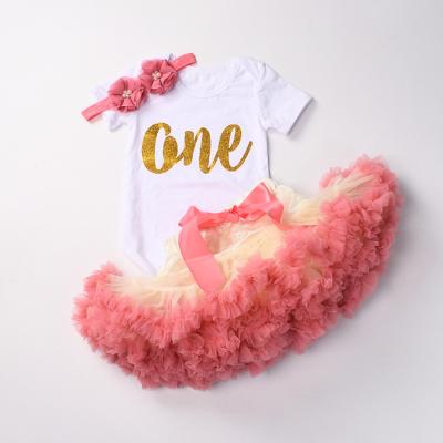 China Anti-wrinkle ballet baby T-shirt dress design 6 month party dress toddler tutu dress for sale