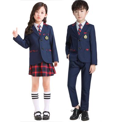 China 2020 new model school formal wear for formal kids boys suits and girl suits for sale