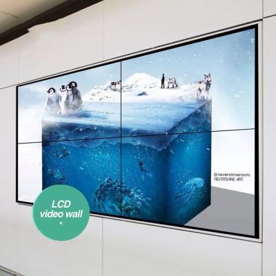 Chine Panneau de mur visuel d'affichage à cristaux liquides 46 49 55 de pouce de télévision en circuit fermé du système affichage à cristaux liquides de cadre visuel d'intérieur du mur 4K 3x3 2x2 à vendre