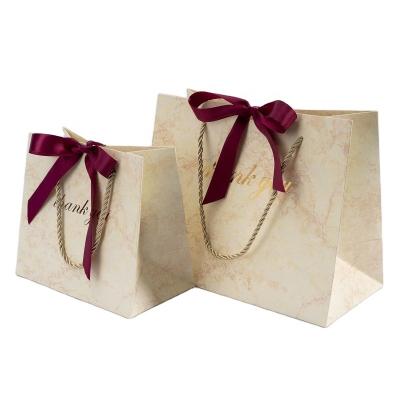 China custom printed paper bags recyclable no minimum paper bags china design marble paper bags for sale