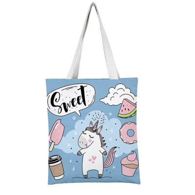 China Good Price Customer Bag Designer Bulk Eco-friendly Anime Embroidered Tote Bag Attractive Anime Embroidered Tote Bag for sale