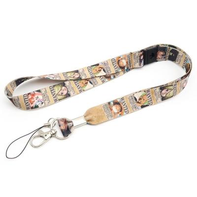 China Cheap Lanyard Wholesale Work Permit Card Exhibition Certificate Lanyard Holder Lanyard Custom Mobile Phone Card Key Chain for sale