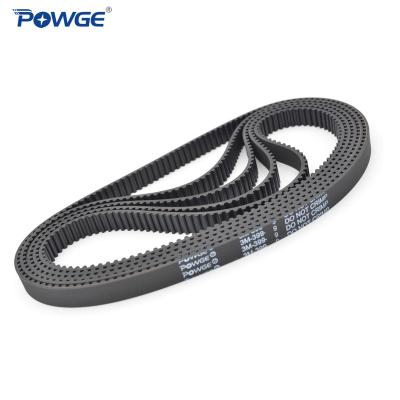 China Hotels POWGE HTD 3M Synchronous Timing Belt Pitch Length 396/399/402/405/408/411/414/417/420/423/426/429mm Width 9mm Rubber Locked Buckle for sale