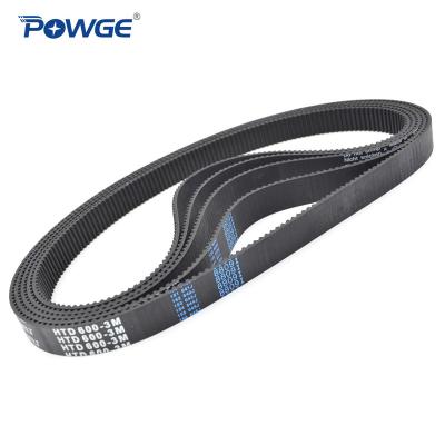 China Hotels POWGE HTD 3M Synchronous Timing Belt Pitch Length 576/579/582/585/588/591/594/597/600/603/606/609mm Width 9mm Rubber Locked Buckle for sale