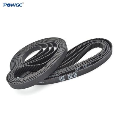 China Hotels POWGE HTD 3M Synchronous Timing Belt Pitch Length 936/939/945/954/960/966/1002/1005/1014/1026mm Rubber Locked Buckle for sale