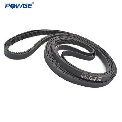 China Hotels POWGE HTD 3M Synchronous Timing Belt Pitch Length 1677/1680/1800/1863/1905/1953/1980/2001/2040mm Width 9mm Rubber Locked Buckle for sale