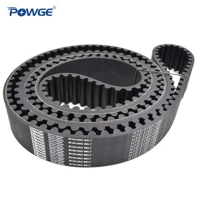 China Hotels POWGE Circular-arc Synchronous Tooth HTD 14M Synchronous Tooth Pitch 14mm Customized Production All Kinds of HTD14M Timing Belt Pulley for sale