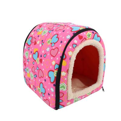 China Color Luxury Plush Pet Kennel Cat Litter Sustainable Pet Supplies House Shape Fiber Material for sale