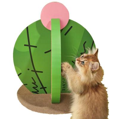 China Viable Cat Scratch Cardboard Wave Board Avocado Corrugated Cat Scratch Board for sale