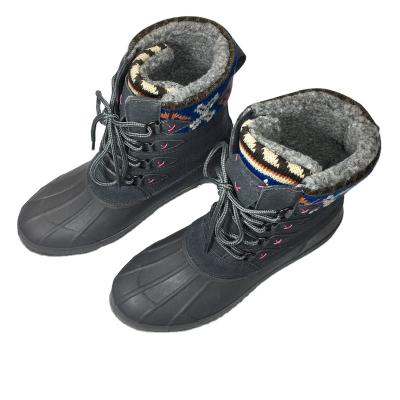 China New Fashion Winter Fur Snow Boots Waterproof Leather Boots Ladies Snow Boots for sale