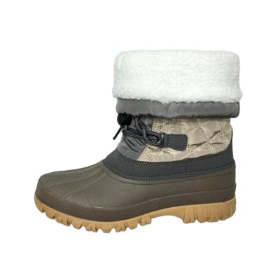 China Hot Selling Faux Snow Boot Fur Lining Material Fashion Platform Winter Unisex Boots for sale