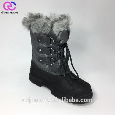 China New Arrival Oxford Faux Fur Snow Boot Material Warm Winter Men Waterproof Heighten Boots for sale