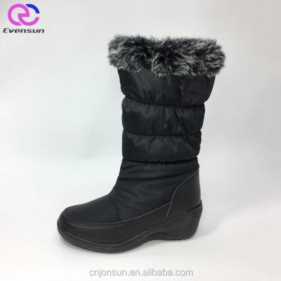 China Wholesale Fashion Waterproof Ladies Women's High Top Fur Snow Winter Boots Shoes for sale