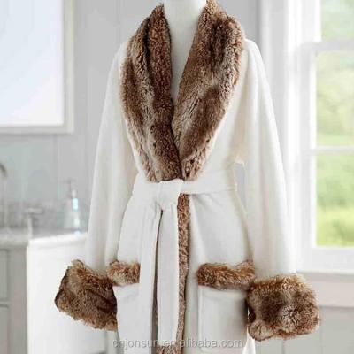 China 2019 New Style Women Breathable Plush Fleece Without Hooded Long Robe Unisex Dressing Gown For Sale for sale