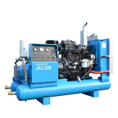 China OIL-LESS Diesel Engine Professional Series Engineering Special Rotary Screw Air Compressor for sale