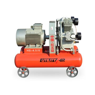 China OIL-LESS 6bar air-cooled low noise reciprocating piston air compressor for sale