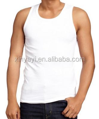 China Cheap custom tank tops men's anti-pilling sleeveless t-shirt for men plain white fashion for sale