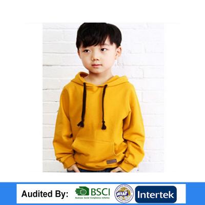 China Anti-pilling kids plain custom printed hoodie boys hoodies yellow yellow china manufacture for sale