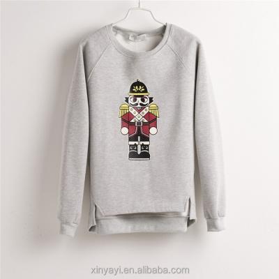 China Autumn winter women anti-pilling long sleeve sweatshirts cartoon king printed sweatshirt double rib front cuff and side duct for sale