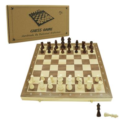 China High quality wooden wooden chess board game with chess pieces for sale