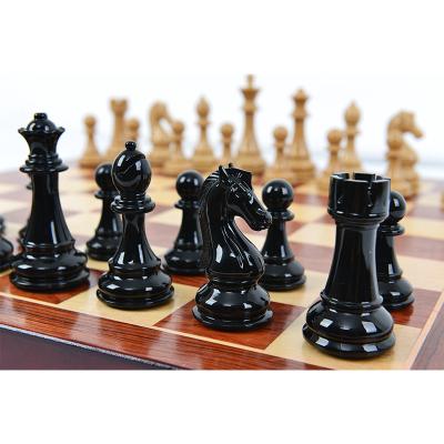 China Luxury wooden wooden chess board set with chess pieces for sale