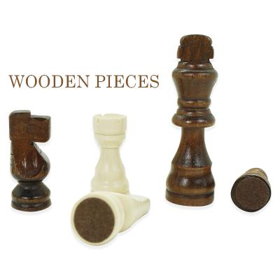 China Wooden educational board game international chess with wooden chessboard and chess pieces for sale