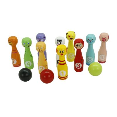 China Environmental Mini And Wooden Rolling Balls With Animal Pattern for sale