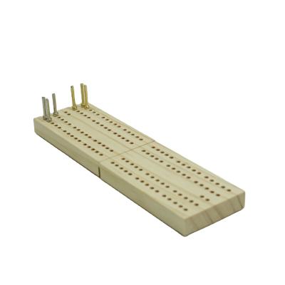 China Pine Wood Cribbage 3 Lane Solid Wood Cribbage Board - Complete With Pegs for sale